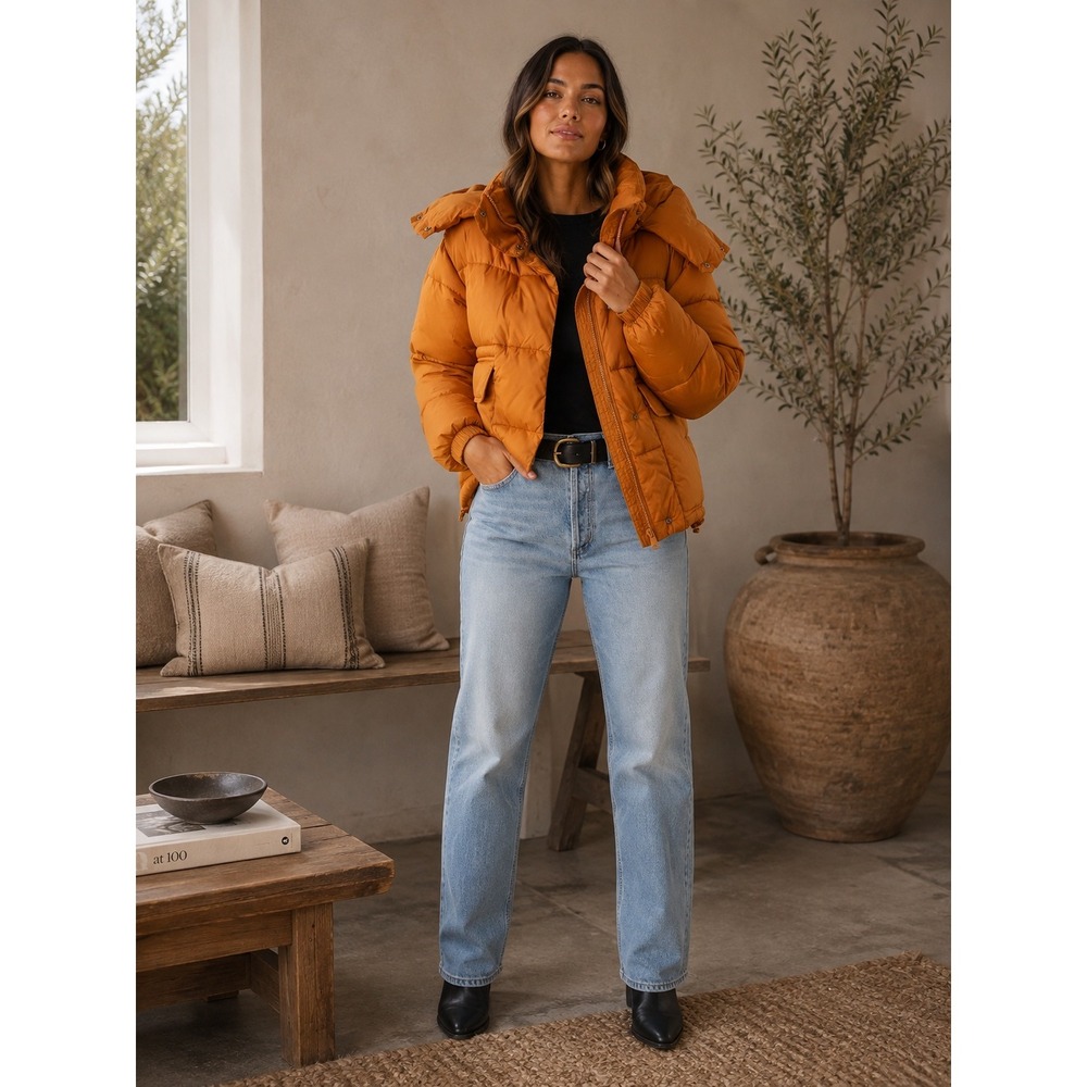 NVLT Jacket Womens Small Orange‎ Wonder Puffer Streetwear Gorpcore